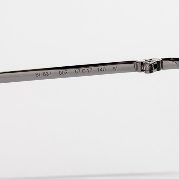 NEW SAINT LAURENT SL637 002 SUNGLASSES WOMEN SILVER GRAY CAT EYE SL 637 002 - Picture 9 of 11